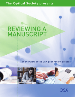 reviewing a manuscript