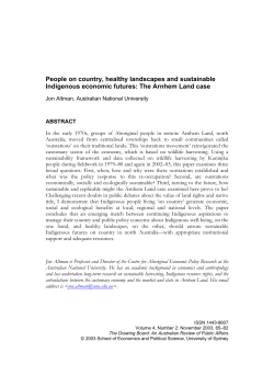 People on country, healthy landscapes and sustainable Indigenous