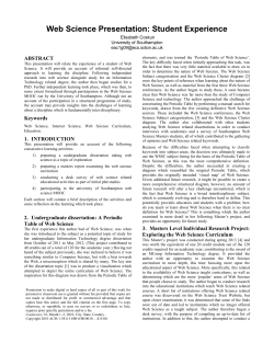 Proceedings Template - WORD - Web Science Education Workshop