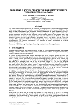 promoting a spatial perspective on primary students through