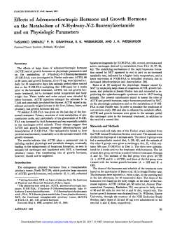 Effects of Adreno corticotropic Hormone and Growth Hormone on