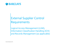 External Supplier Control Requirements