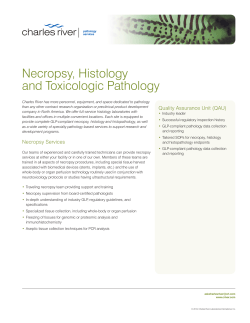 Necropsy, Histology and Toxicologic Pathology Services | Charles