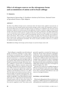 Effect of nitrogen sources on the nitrogenous forms and