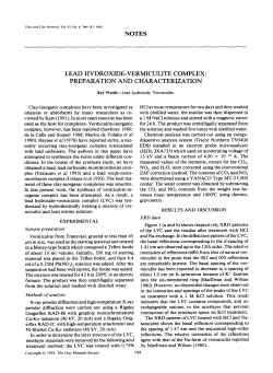 notes lead hydroxide-vermiculite complex: preparation and
