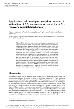 Application of multiple sorption model to estimation of CO2