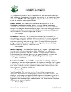 GEORGES RIVER LAND TRUST COMMITTEE DESCRIPTIONS All