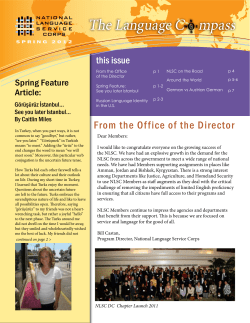 SPRING 2012 - National Language Service Corps