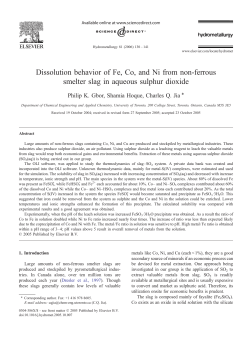 Dissolution behavior of Fe, Co, and Ni from non