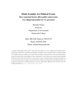 Media Scandals Are Political Events