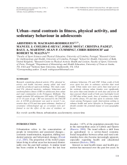 Urban&ndash;rural contrasts in fitness, physical activity