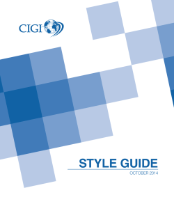 style guide - Centre for International Governance Innovation