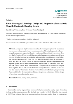 From Hearing to Listening: Design and Properties of an Actively