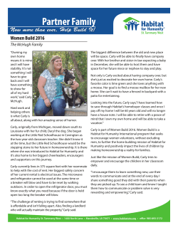 Carly McHugh - Habitat For Humanity St Tammany West