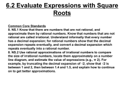 6.2 Evaluate Expressions with Square Roots