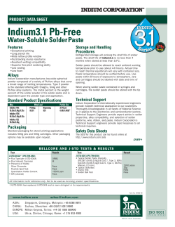 Indium 3.1 Pb-Free Solder Paste 97890 R9