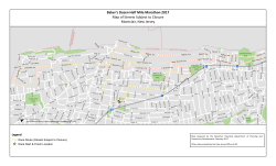 Baker`s Dozen Half Mile Marathon 2017 Map of Streets Subject to