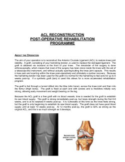 acl reconstruction post-operative