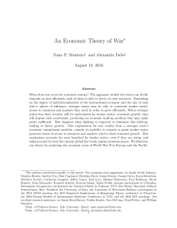 An Economic Theory of War