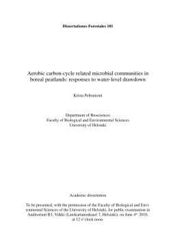 Aerobic carbon-cycle related microbial communities in boreal