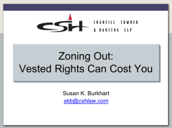 Zoning Out: Vested Rights Can Cost You