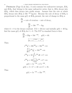 Problem (Page 52 # 24a). A rock contains two radioactive isotopes
