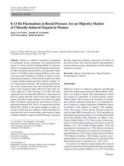8&ndash;13 Hz Fluctuations in Rectal Pressure Are an Objective Marker of