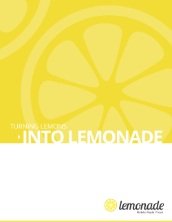 INTO LEMONADE