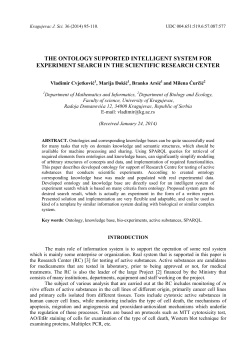 the ontology supported intelligent system for experiment search in