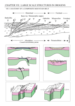 CHAPTER VII : LARGE SCALE STRUCTURES IN OROGENS