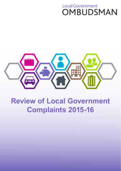 Review of Local Government Complaints 2015/16