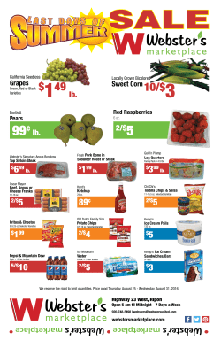 SALE - Webster`s Marketplace