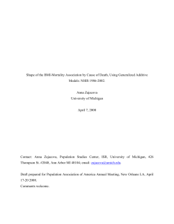 Shape of the BMI-Mortality Association by Cause of Death, Using