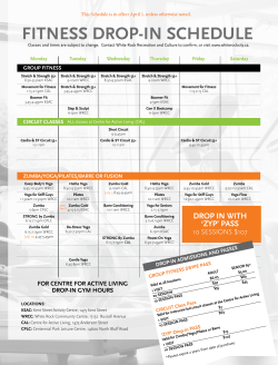 fitness drop-in schedule
