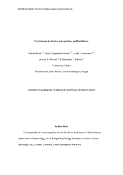 Pro-Criminal Attitudes, Intervention, and Recidivism (PDF