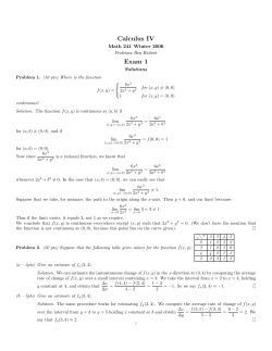 Exam 1 Solutions