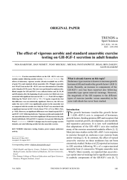 The effect of vigorous aerobic and standard anaerobic exercise
