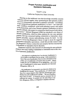 Proper Function Justification and Epistemic Rationality