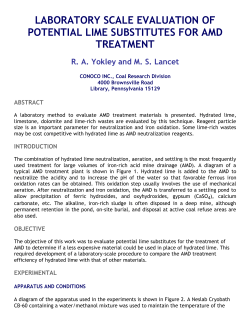 laboratory scale evaluation of potential lime substitutes for amd