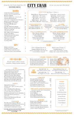 STARTERS SOUPS SALADS CITY COMBOS CITY`S SPECIALTIES