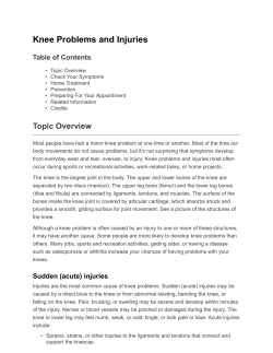 Knee Problems and Injuries