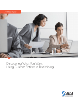 Discovering What You Want: Using Custom Entities in