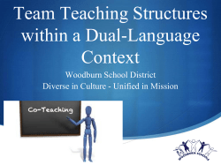 Team Teaching within a Dual