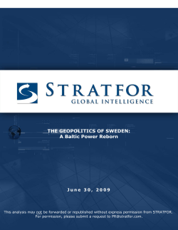 THE GEOPOLITICS OF SWEDEN: A Baltic Power Reborn