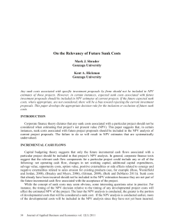 On the Relevancy of Future Sunk Costs