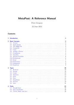 MetaPost: A Reference Manual