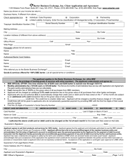 BBE. Applicant - Barter Business Exchange, Inc.