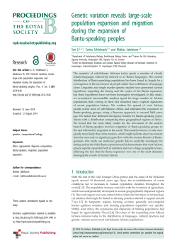 Genetic variation reveals large-scale population