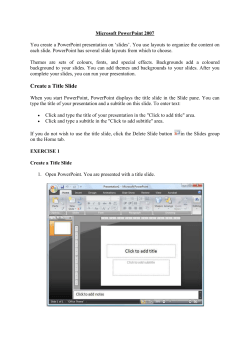 Create a Title Slide