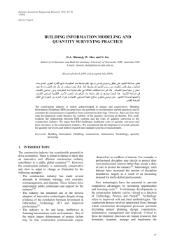 building information modeling and quantity surveying practice